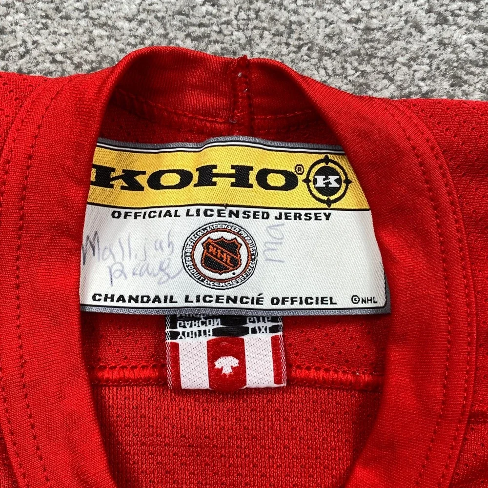 KOHO Detroit Red Wings Hockey Jersey Youth L/XL Red NHL Winged Wheel Logo